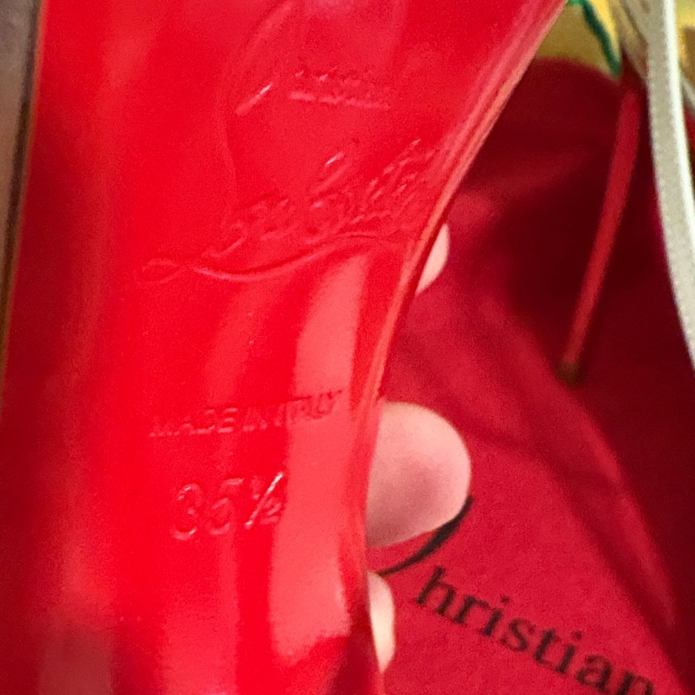 Christian Louboutin Nosy 100 pumps White Strappy Heels - Picture 5 of 6